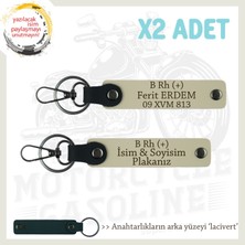 Yol Fatihine Özel, Isim Plaka ve B Rh (+) Kan Grubu, Kişiselleştirilmiş X2 Anahtarlık, S Kahve-Laci