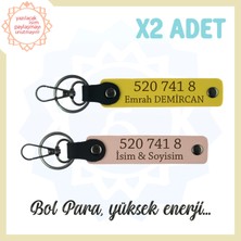 Yavru Ağzı-Sarı, Isminiz Yazılı, Bolluk ve Yüksek Enerji Kodlu 520 741 8 Anahtarlık, Özel Hediyelik