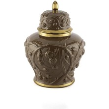 Mikasa Moor Kahve Kabartmalı Porselen Kapaklı Küp 24X31