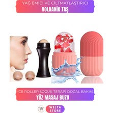 Renkli Doğal Taşlar Cilt Bakım Seti, Masaj Araçları ve Roller, Canlandırıcı ve Ferahlatıcı