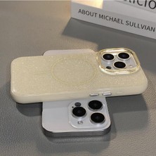 Iphone 16 Telefon Kılıfı Simli Parlak Işıltılı Magsafe Destekli Kılıf