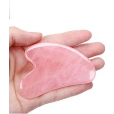 Pembe Kuvars Doğal Taş Yüz Masaj Taşı Güzel Bakım Aracı