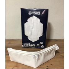 Tawlu Pamuklu Yetişkin Ihram Seti |cuzdanlı Kemer Hediyeli |100 x 220 | Organik | 2 Parça | Kutulu |