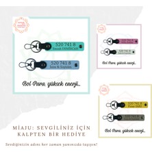Miawiki Nar Çiçeği-Sütlü Kahve, Kişiselleştirilen Enerji Dolu Özel Hediye 520 741 8 Yazılı 2'li Anahtarlık