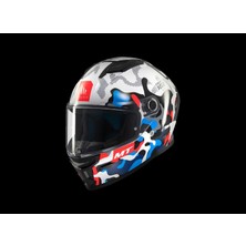 Kask mt Stınger Yozu A7 Parlak Mavi/beyaz
