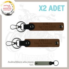 Miawiki Hız Severlere, Isim Plaka ve A- Kan Grubu Yazılı Özel Üretim X2 Anahtarlık, Sürpriz Hediye, Kahve-Gr