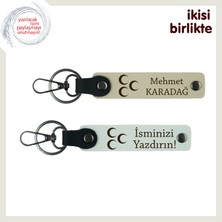 Miawiki Gurur Dolu Armağan – Üç Hilal Temalı Kişisel Anahtarlık Set X2, Sütlü Kahve-Beyaz