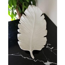 Büyük Boy Yaprak Formlu Dekoratif Tabak (52X28X5)