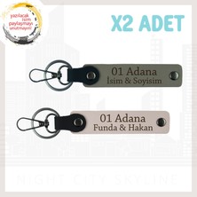 Miawiki Kül Gri-Pudra, Isim Yazılı Adana Şıklığı Hediye Için Ideal Şehir Sevgisiyle Dolu Tasarım Anahtarlık