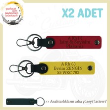 Miawiki Motor Severlere, Isim Plaka ve A Rh (-) Kan Grubu, Tasarım Hediye 2'li Anahtarlık, Kırmızı-Sarı-Laci