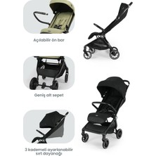 Kanz Bold Autofold Tek Tuşla Kapanabilen Bebek Arabası Ironblack