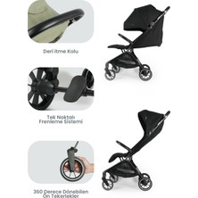 Kanz Bold Autofold Tek Tuşla Kapanabilen Bebek Arabası Ironblack