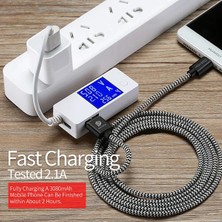 Dux Ducıs USB Type C Kopmaz Yırtılmaz USB Kablo Hızlı Şarj 1 METRE-(5775) - NTR2708-3289
