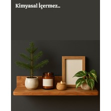 Dekoratif Ahşap Raf (El Yapımı Kiraz Ağacı)- 70X14 cm