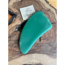 Yeşil Aventurin Taşı Gua Sha Masaj Taşı, Doğal ve Şifalı Güzellik Aracı