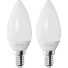 IKEA Solhetta LED Ampul E14 Işık Rengi: Sıcak Beyaz (2700 Kelvin) 250 Lm 2 Adet