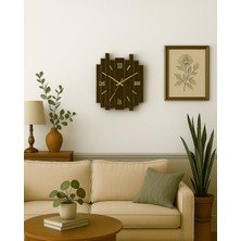 El Yapımı Ahşap Duvar Saati (53X41 Cm) – Ceviz Vernikli 1. Sınıf Çam – Dekoratif & Rustik Tasarım