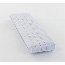 Nistabolje 2 Adet 0.80 cm 20 Metre Beyaz Bel Paça Don Lastiği Geniş Yassı Lastik