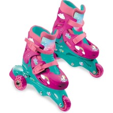 Belle Fusion Unicorn Desenli Inline 3 Tekerlekli Paten