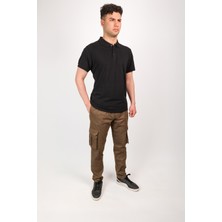 Erkek Kargo Cep Yandan Cepli Beli Lastikli Regular Fit Pantolon