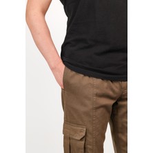 Erkek Kargo Cep Yandan Cepli Beli Lastikli Regular Fit Pantolon