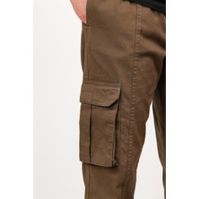 Erkek Kargo Cep Yandan Cepli Beli Lastikli Regular Fit Pantolon