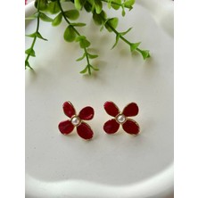 Çiçek Çelik Küpe (Fuşya)