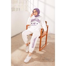 Maryland Pamuklu Oversize Ekru Takım