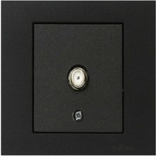 Ovivo Grano Siyah Uydu Tv Prizi F Konektör Çerçeveli