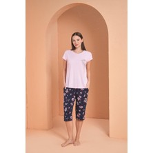 Pjs Kadın Pembe Kapri Pijama Takımı 27121