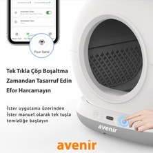 AV-CB02C Kameralı Otomatik Akıllı Kedi Tuvaleti Paspas Hediyeli App Kontrol 75L Hazne