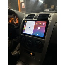 Toyota Corolla  Uyumlu 4 GB Ram 64 GB Dahili Hafıza 9 Inç Multimedya Kablosuz Carplay Geri Görüş Kameralı