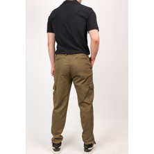 Erkek Kargo Cep Yandan Cepli Regular Fit Paçası Lastikli Pantolon