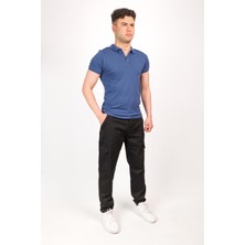 Erkek Kargo Cep Yandan Cepli Regular Fit Paçası Lastikli Pantolon