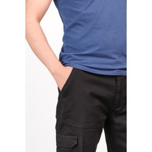 Erkek Kargo Cep Yandan Cepli Regular Fit Paçası Lastikli Pantolon