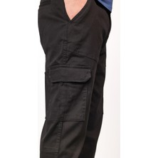 Erkek Kargo Cep Yandan Cepli Regular Fit Paçası Lastikli Pantolon
