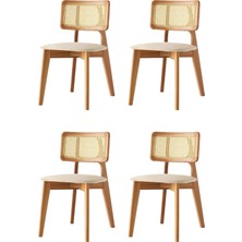 Kuzey Sandalye Ahşap Gürgen 4 Lü Set Cafe,restaurant,mutfak,salon,yemek Odası Sandalyesi