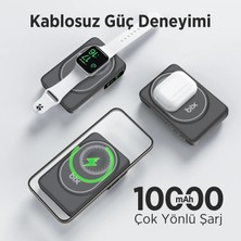 Bix TPB16 10000 Mah OLED Ekranlı Manyetik Kablosuz Powerbank 20W Pd Hızlı Şarj ve 15W Magsafe Siyah