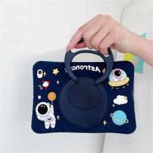 Samsung Galaxy Tab A T290 Uyumlu Astronot Figürlü Boyun Askılı Karakterli Çocuk Tablet Kılıfı