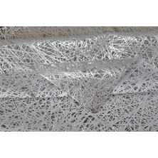 Rona Home Pvc Şeffaf Kaplamalı Ip Desenli Masa Örtüsü Gümüş Silinebilir Hasır Lüx Muşamba Sofra Bezi