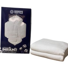 Tawlu Pamuklu Yetişkin Ihram Seti |cuzdanlı Kemer Hediyeli |100 x 220 | Organik | 2 Parça | Kutulu |
