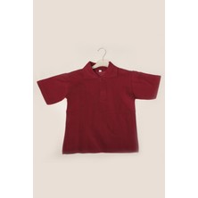Çocuk Polo Yaka Kısa Kol Düz Renk Okul T-Shirt