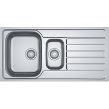 Franke Skx 651 Paslanmaz Çelik Evye, Sağdan Damlalıklı, 1,5 Hazne, 100X50CM