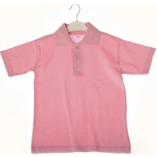Çocuk Polo Yaka Kısa Kol Düz Renk Okul T-Shirt