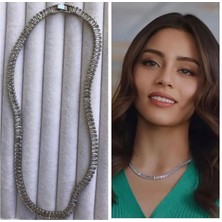 Özel Seri Su Yolu Baget Zirkon Taşlı Kolye