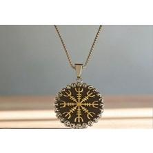 Iskandinav Viking Pusula Çelik Kolye Ucu