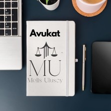 Avukatlara Özel Isim Yazılı Tasarımlı Defter
