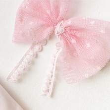 Kız Bebek 0-9 Ay Bandanalı Tüllü Elbise - Pembe
