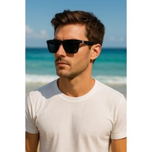 Uv 400 Korumalı Polarize Çerçeve kırmızı Detay şık Stil Unisex Güneş Gözlüğü Metal Menteşeli Gözlük