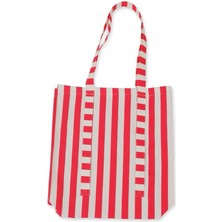 Peppythings Kırmızı Lily 3'li Set (Bez Çanta - 3'lü Kese - Makyaj Çantası)